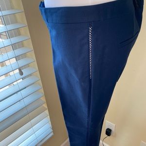 RED VALENTINO crop pant see-through side stitching